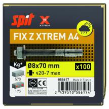 FIX Z XTREM M8x70/20-7 A4 /BT1 