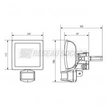  PROJ LED 10 850 685lm PIR BLC 