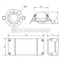  DETECTEUR IR 360D ENCAST 2CT 