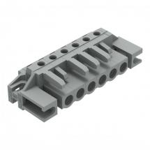  CONNECT FEM 5MM 6 P/COUDE/GRIS 
