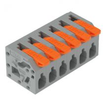  BORNE CI LEVIER 6 POLES GRIS 