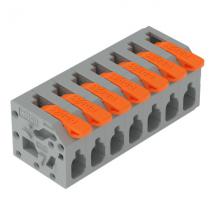  BORNE CI LEVIER 7 POLES GRIS 