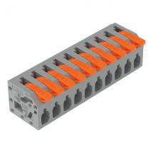  BORNE CI LEVIER 10 POLES GRIS 