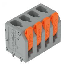  BORNE CI LEVIER 4 POLES GRIS 