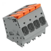  BORNE CI LEVIER 4 POLES GRIS 