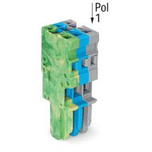  CONNECT FEM 1C 3 POL VERT-JAUN 