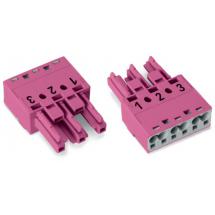  DOUILLE 3 POLES, ROSE 