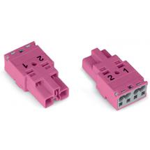  CONNECTEUR 2 POLES, ROSE 