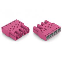  CONNECTEUR 4 POLES, ROSE 