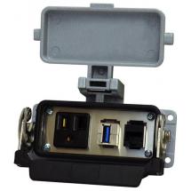  Rj45, usb with  120vac simplex 