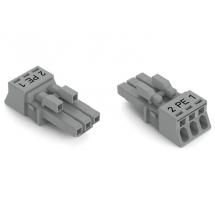  DOUILLE 3 POLES, GRIS 