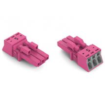  DOUILLE 3 POLES, ROSE 