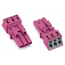  DOUILLE 3 POLES, ROSE 