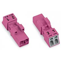  CONNECTEUR 2 POLES, ROSE 