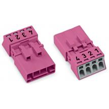  CONNECTEUR 4 POLES, ROSE 